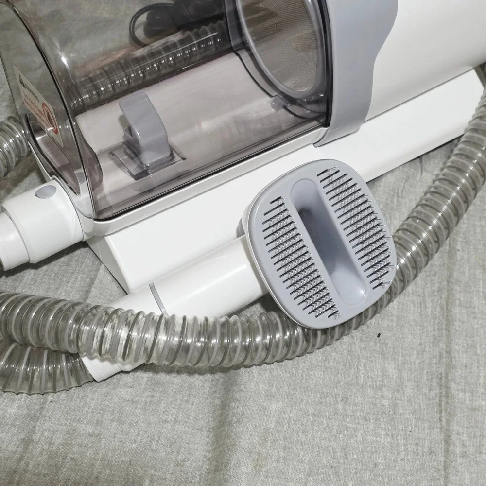 Pet Grooming Vacuum Kit with Clippers, Professional Dog Cat Grooming Tools White